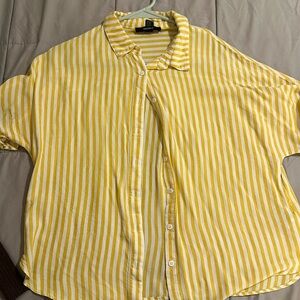 Yellow blouse button up